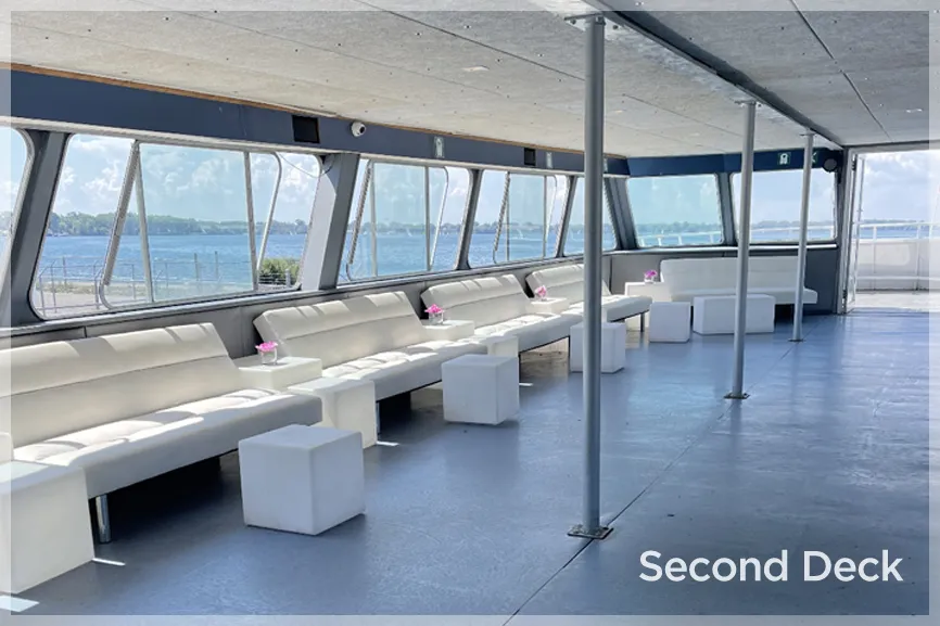 Middle Deck (2nd deck) – Bar, DJ, Dancing, Bottle Service
Same as 1st deck